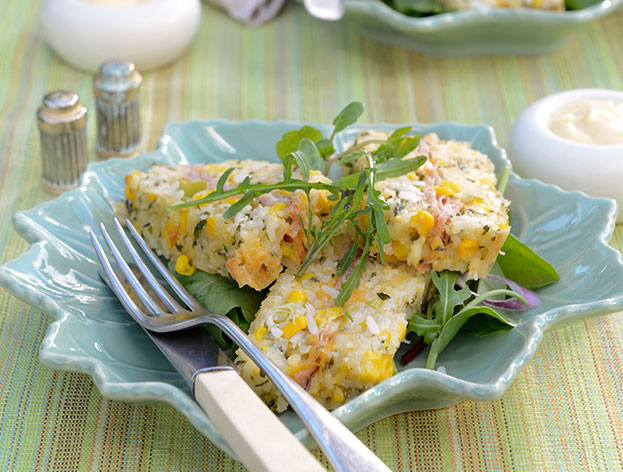 Rice Bake with Ham and Cheese