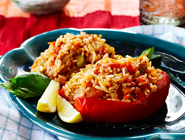 Sundried Tomatoes and Rice Stuffed Peppers