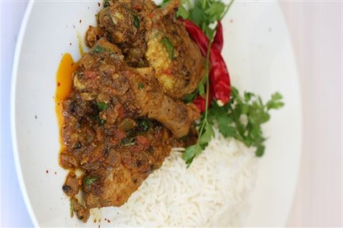Chicken Chettinad with Basmati Rice