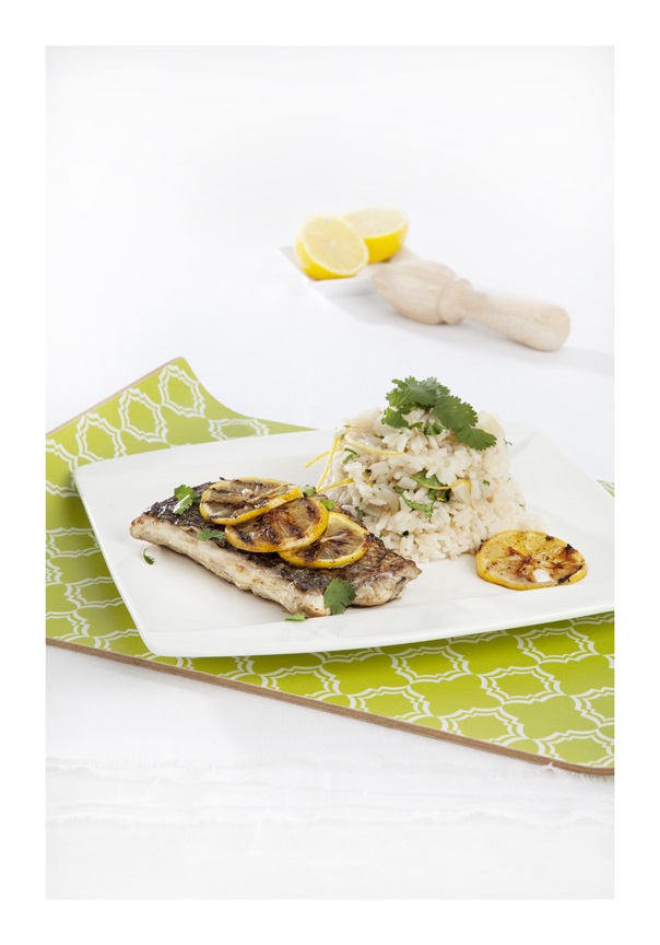 Grilled Fish with Lemony Rice