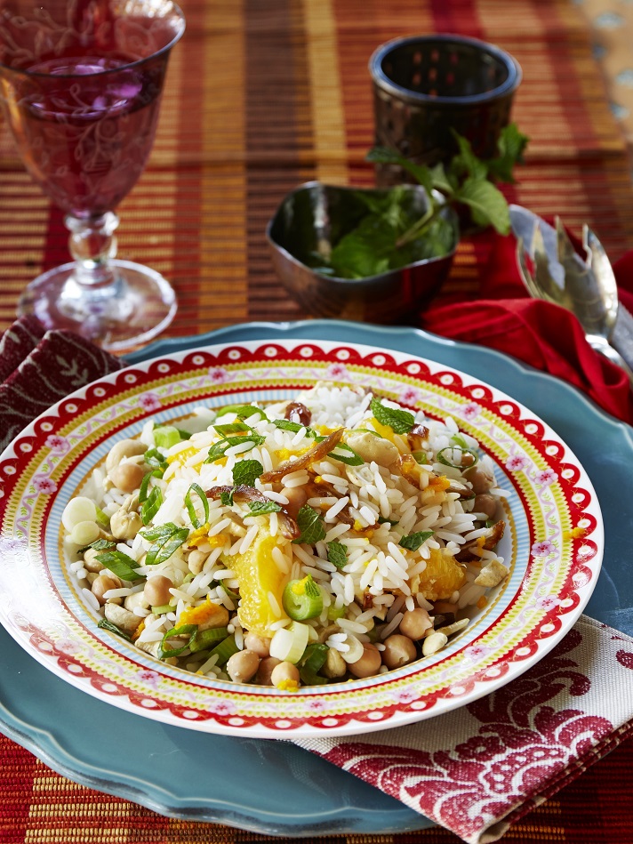 Moroccan Rice Salad with Dates and Oranges