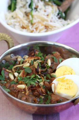 Arabian Fragrant Lamb with Rice and Spinach