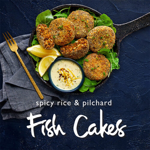 Spicy Rice & Tinned Pilchard Fish Cakes with A Chutney Mayonnaise